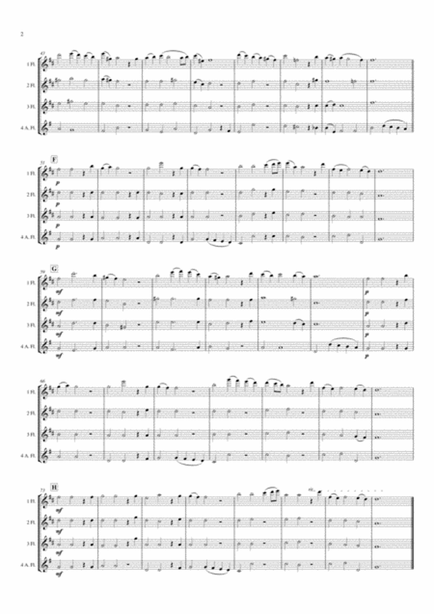 Aria - Lascia ch'io pianga (flute quartet) image number null