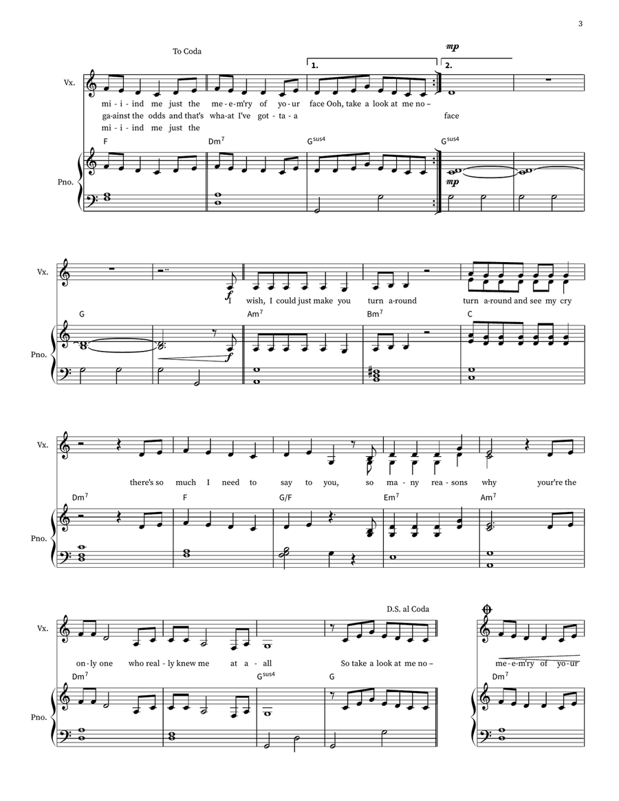 Against All Odds (Take A Look At Me Now) Voice scores gallery preview page 3