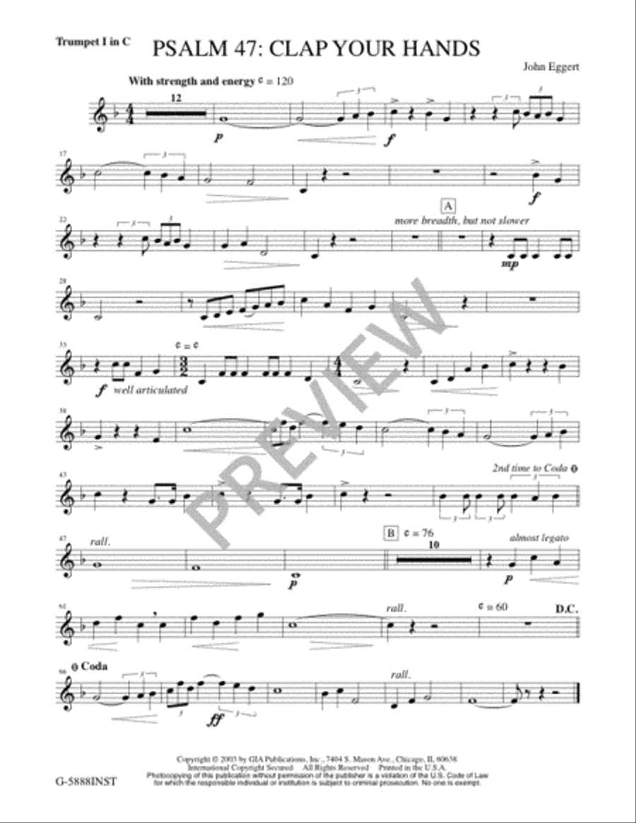 Psalm 47: Clap Your Hands - Full Score and Parts 4-Part scores gallery preview page 3