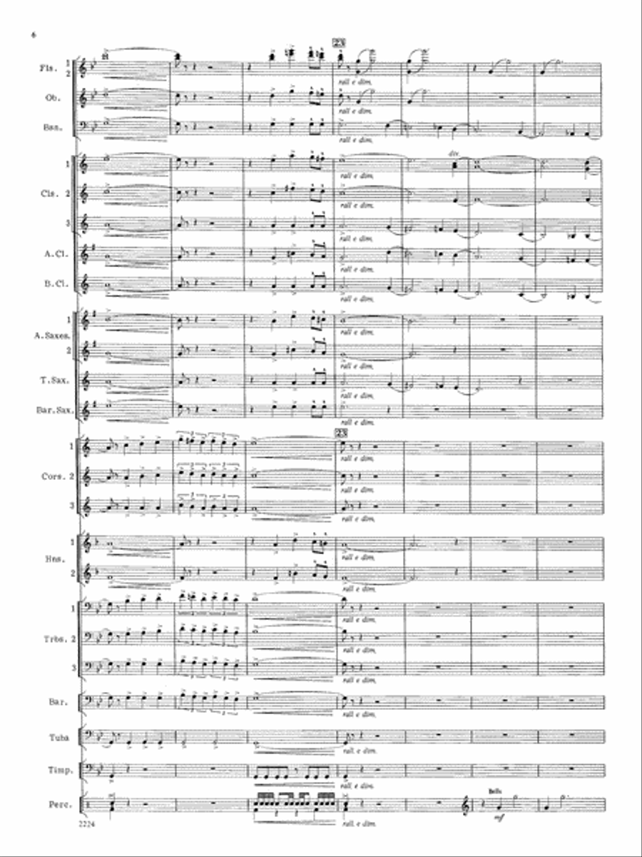 Flurry for Winds and Percussion: Score Concert Band scores gallery preview page 6