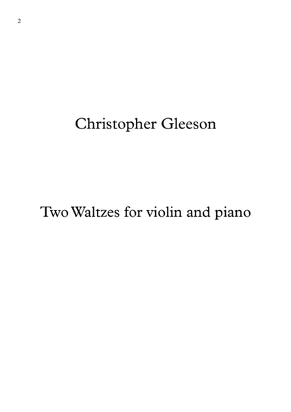 Two Waltzes for Violin and Piano image number null