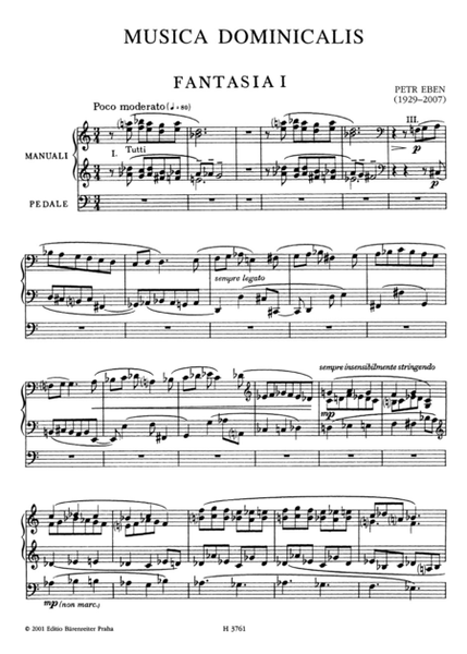 Musica Dominicalis by Petr Eben Organ - Sheet Music