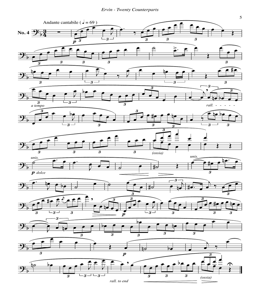 20 Counterparts from Book 1 Rochut Bordogni Duet Accompaniments for Trombones 1-20