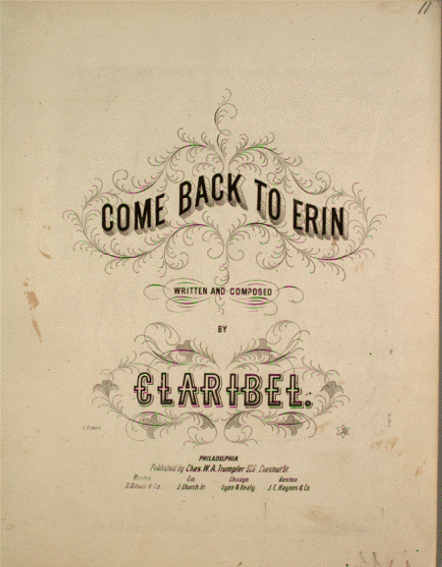 Come Back to Erin Voice scores gallery preview page 1
