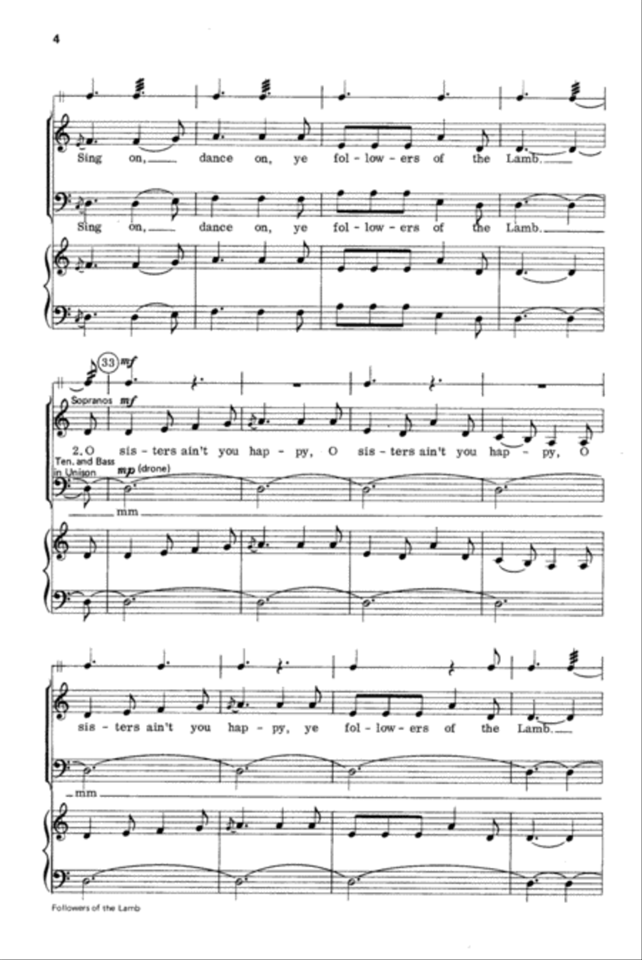 Followers of the Lamb Followers of the Lamb 4-Part scores gallery preview page 4