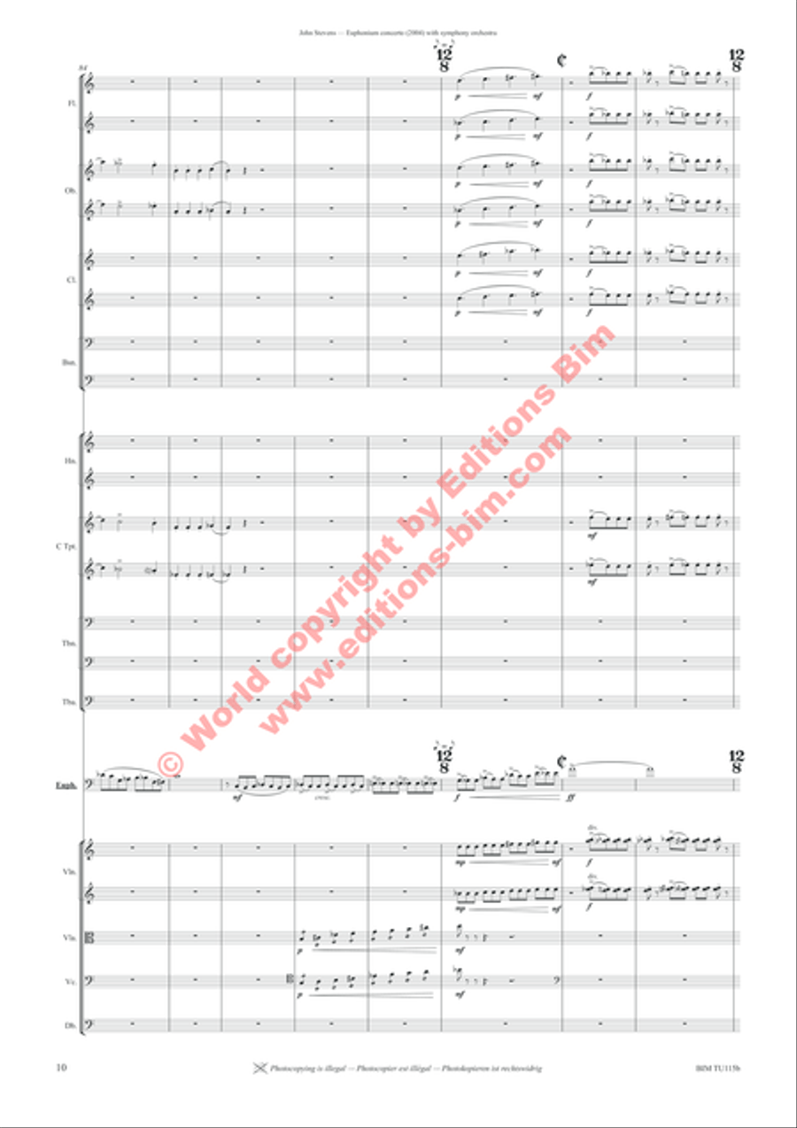 Euphonium Concerto Full Orchestra scores gallery preview page 4