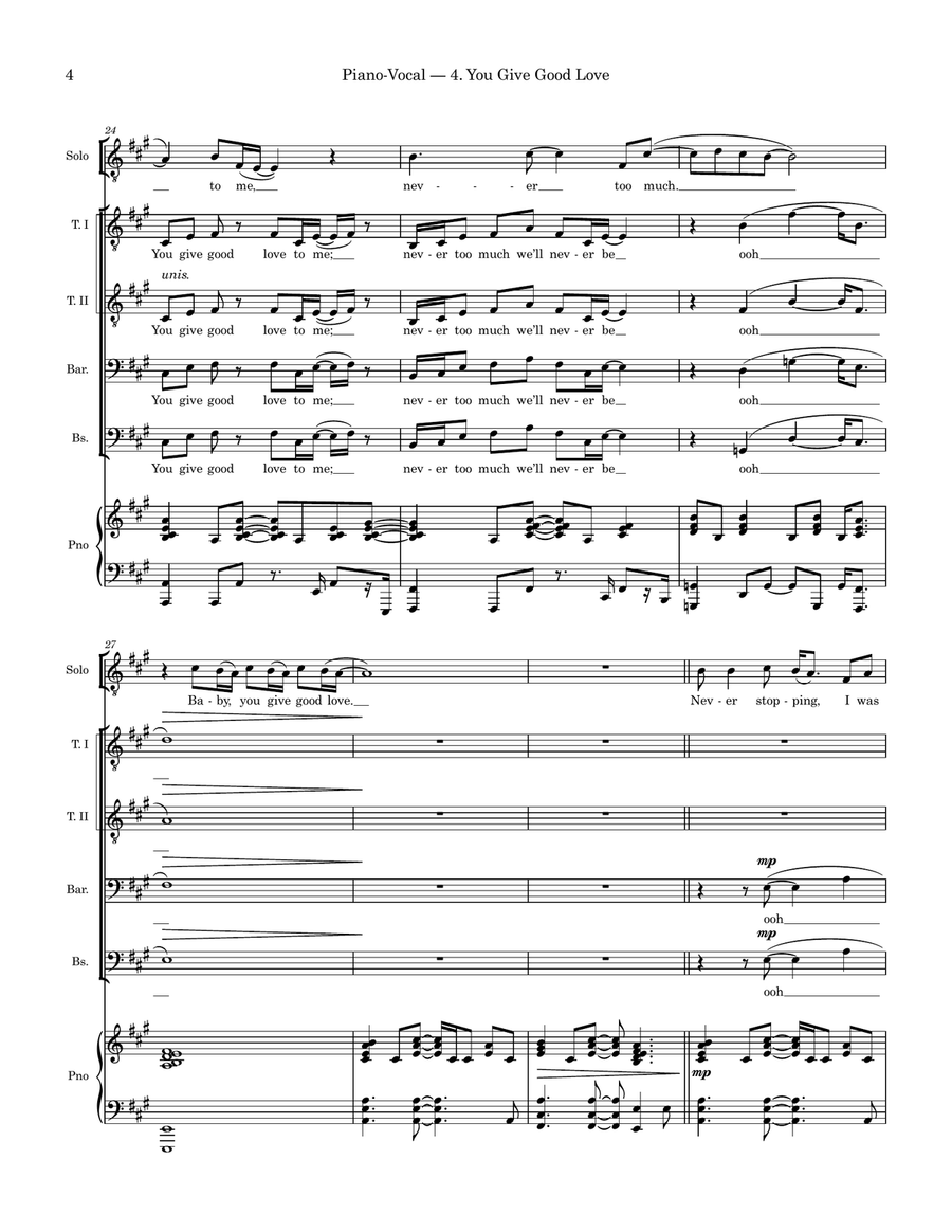 You Give Good Love TTBB scores gallery preview page 4
