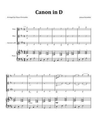 Canon by Pachelbel - Woodwind Trio with Piano