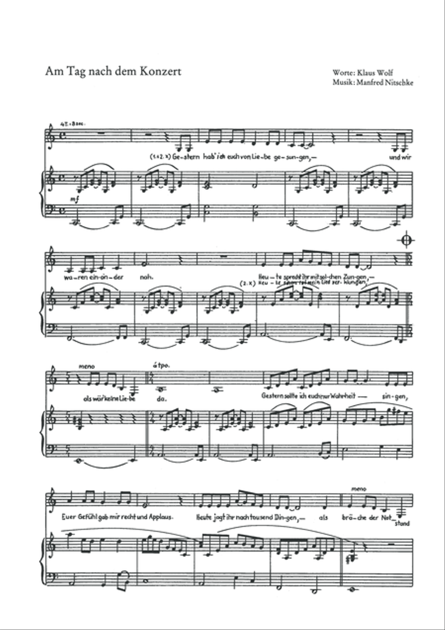 Am Tag nach dem Konzert Voice scores gallery preview page 3