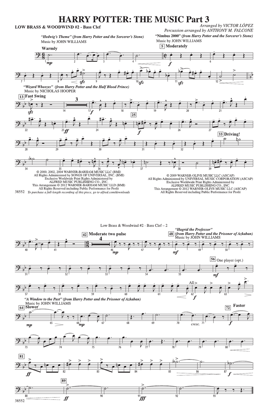 Harry Potter: The Music, Part 3: Low Brass & Woodwinds #2 - Bass Clef