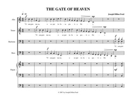 The Gate of Paradise (The Gate of Heaven) for men's choir (ATBarB) and organ image number null