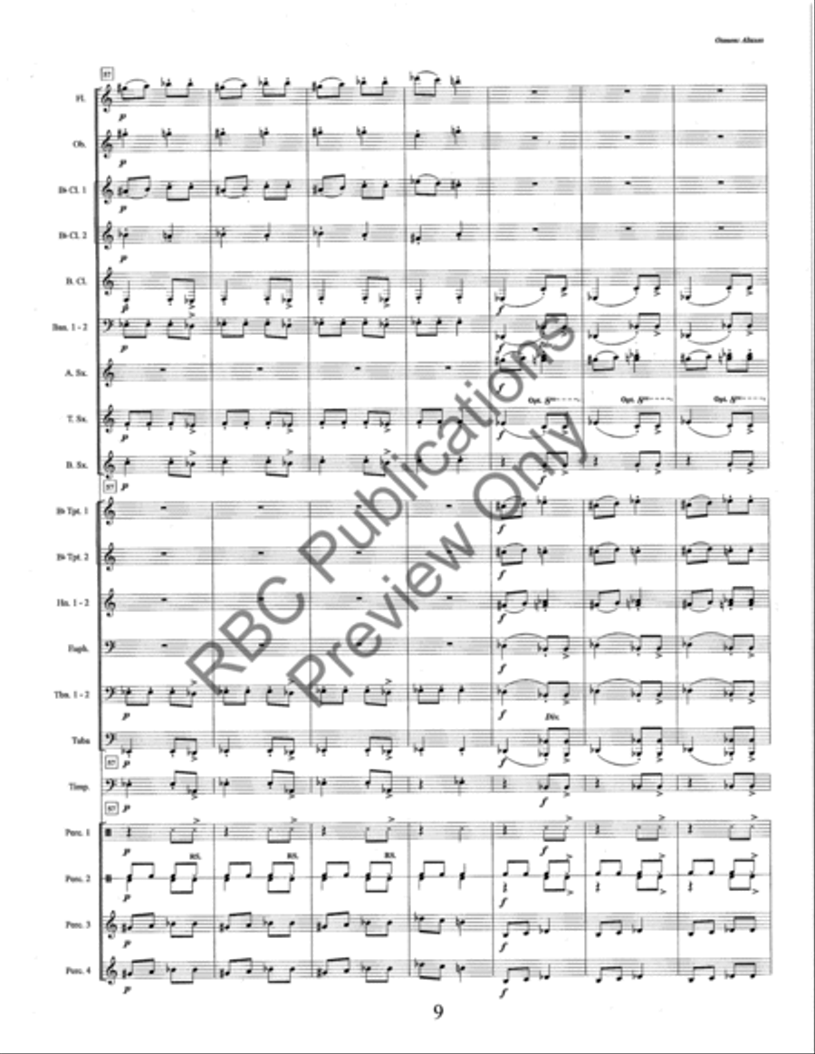 Aluxes (Score) Concert Band scores gallery preview page 12