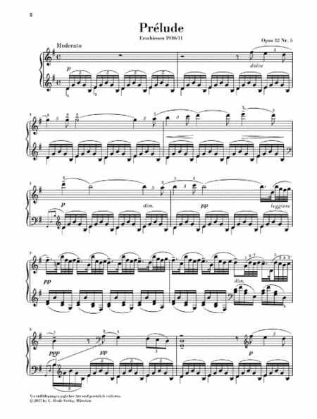 Prelude in G Major Op. 32 No. 5