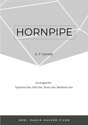 Book cover for HORNPIPE - HANDEL - SAXOPHONE QUARTET