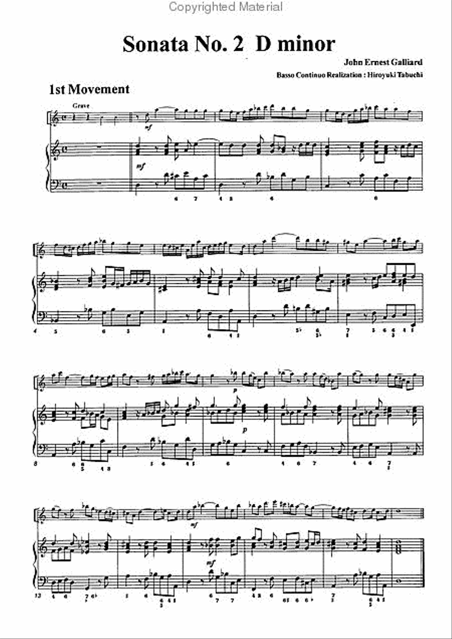 Sonata No. 2 in D minor Alto Recorder scores gallery preview page 3