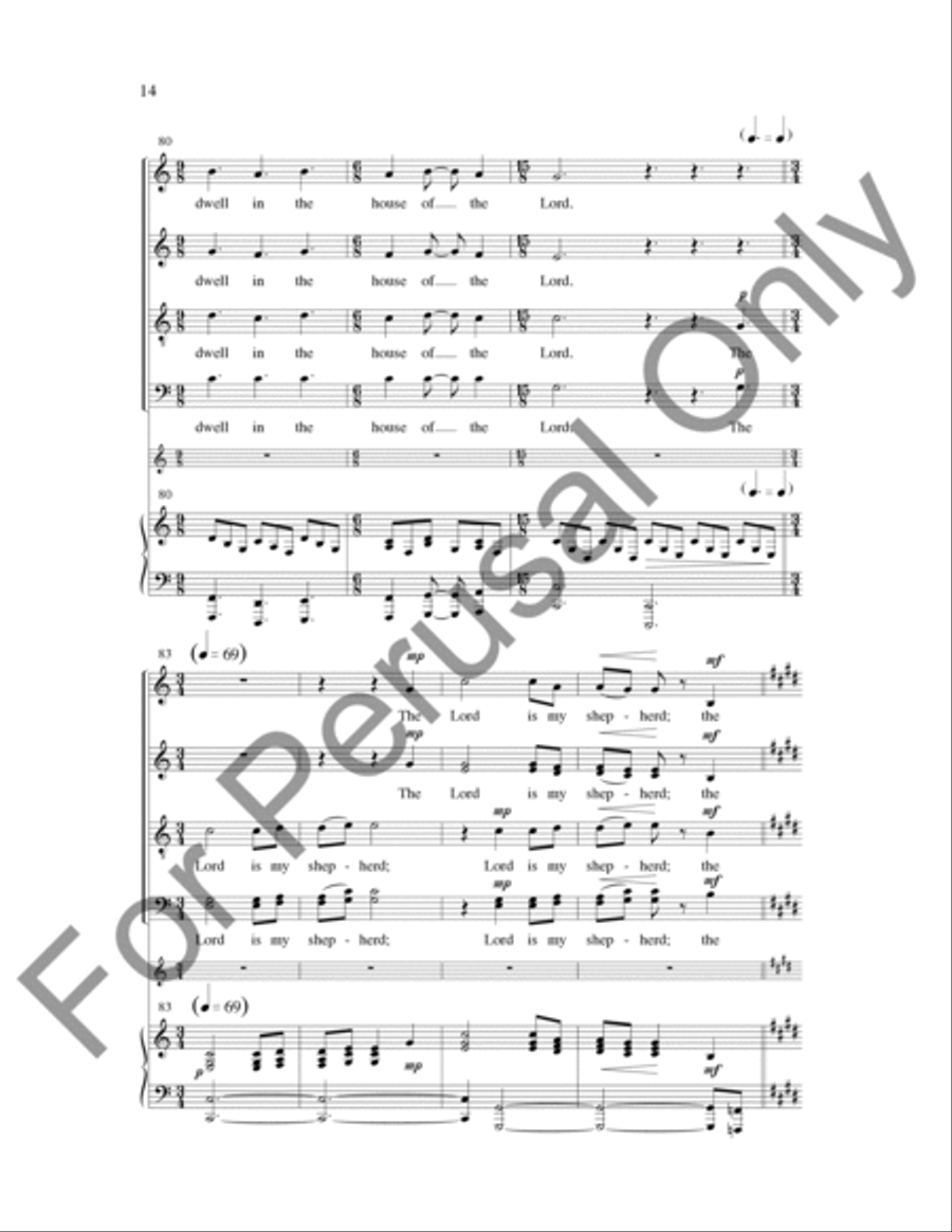 Psalm 23 (Choral Score) 4-Part scores gallery preview page 13