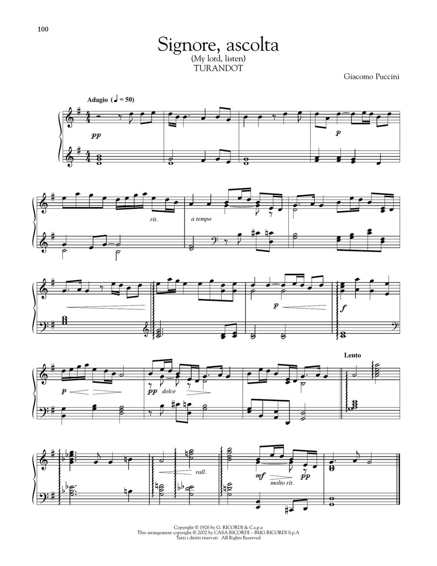 Signore Ascolta Signore Ascolta Piano Solo scores gallery preview page 1