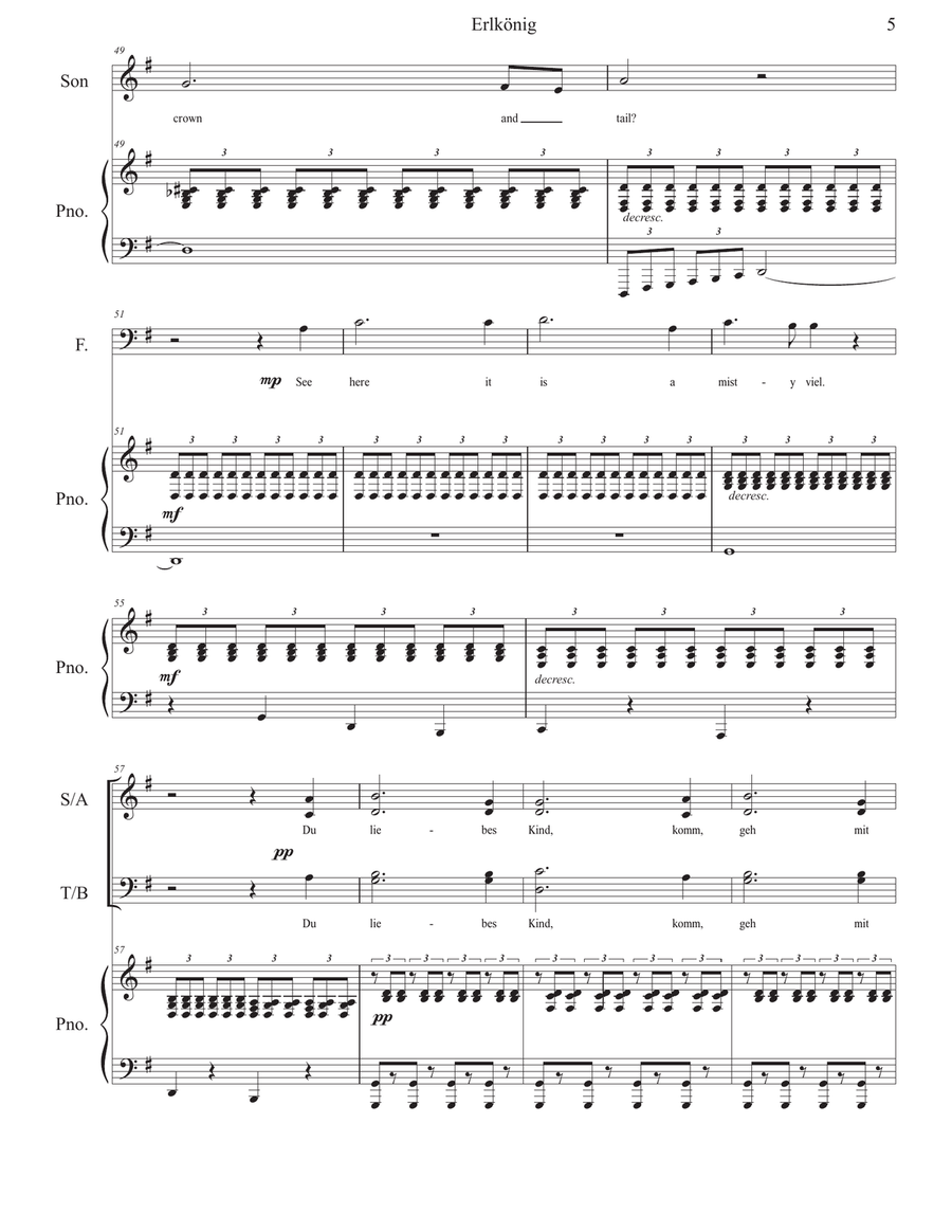 Erlkönig Erlkönig 4-Part scores gallery preview page 5
