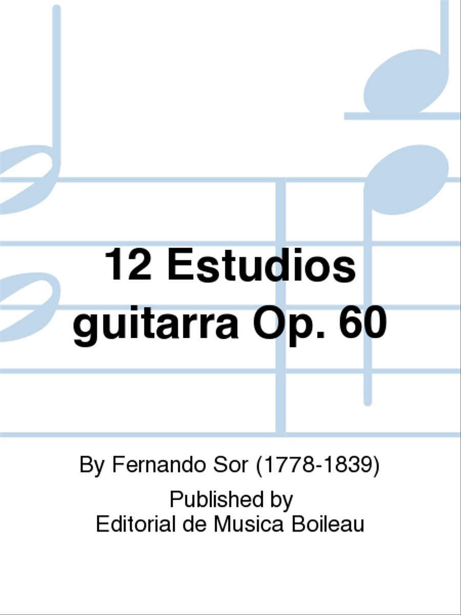 12 Estudios guitarra Op. 60 Guitar scores gallery preview page 1