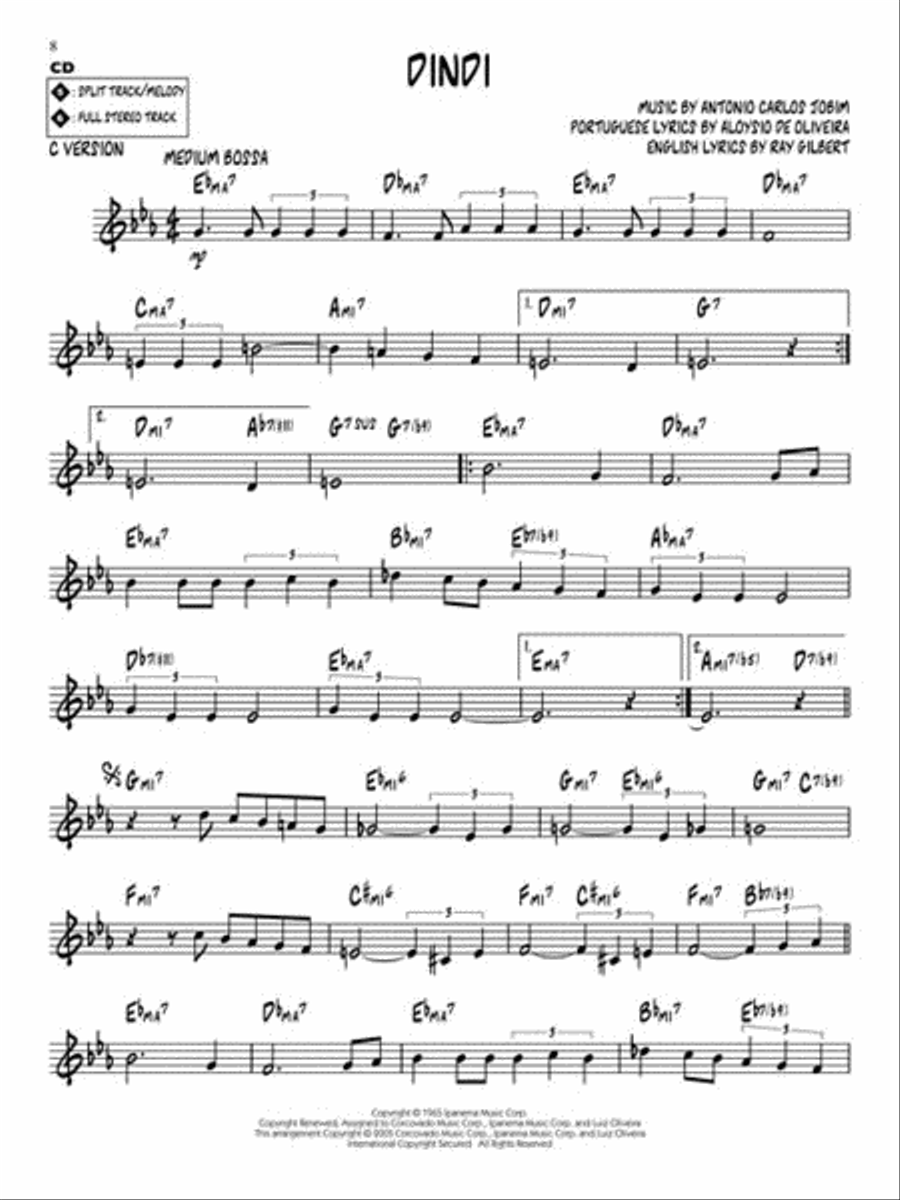 Bossa Nova – 10 Latin Jazz Favorites C Instrument scores gallery preview page 6
