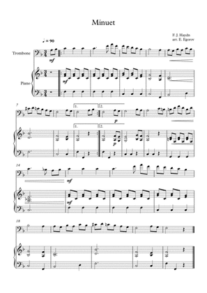 Minuet (In F Major), Franz Joseph Haydn, For Violin & Piano
