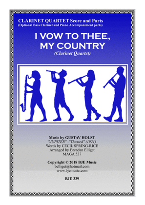I Vow To Thee My Country - Clarinet Quartet Score and Parts PDF