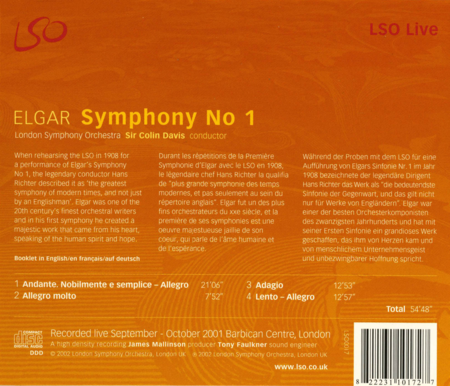 Elgar: Symphony No. 1