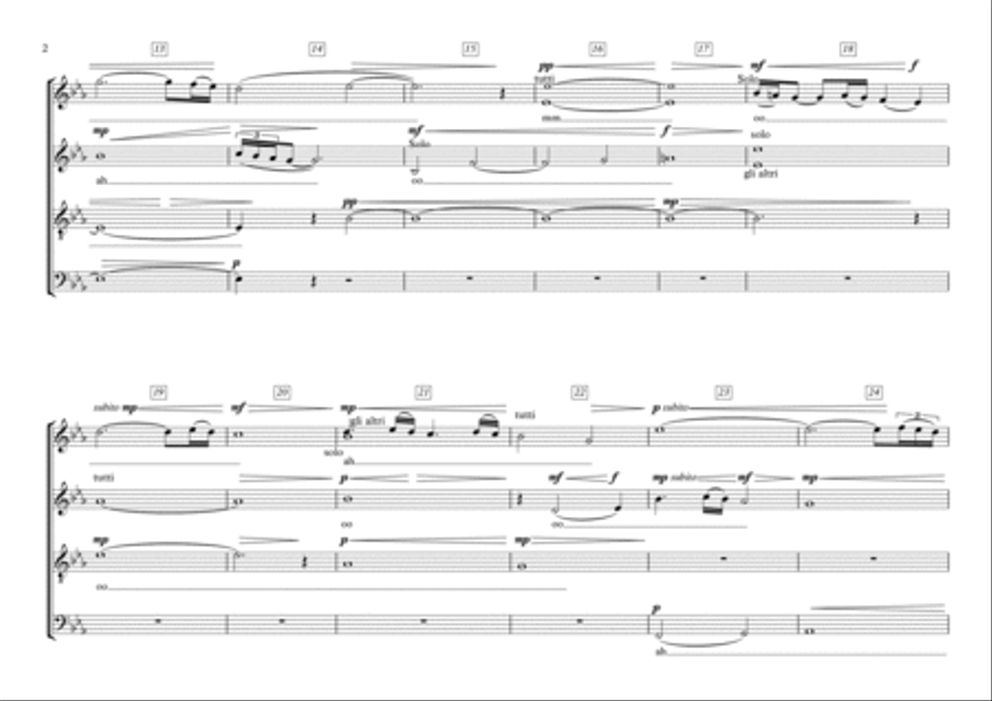 Al Chiaro di Luna (Moonlight) - Choral 4-Part scores gallery preview page 2