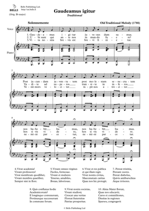 Gaudeamus igitur (Solo Song) (G-flat Major)