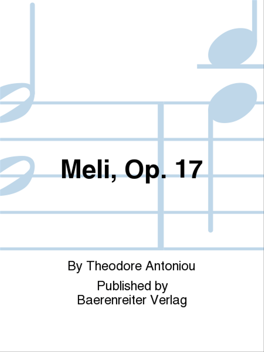 Meli, Op. 17 Meli, Op. 17 Orchestra scores gallery preview page 1