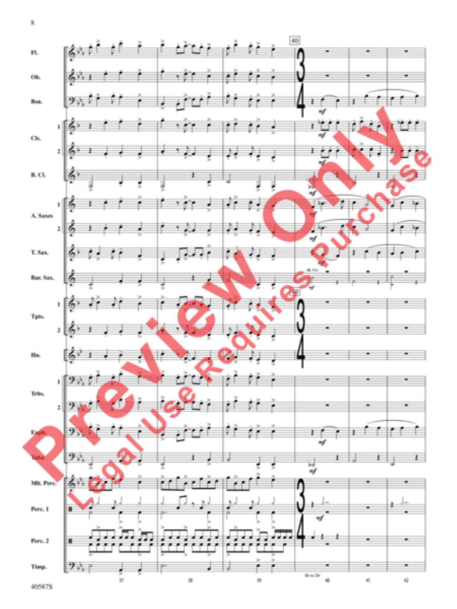 Rondo Picoso Concert Band scores gallery preview page 33