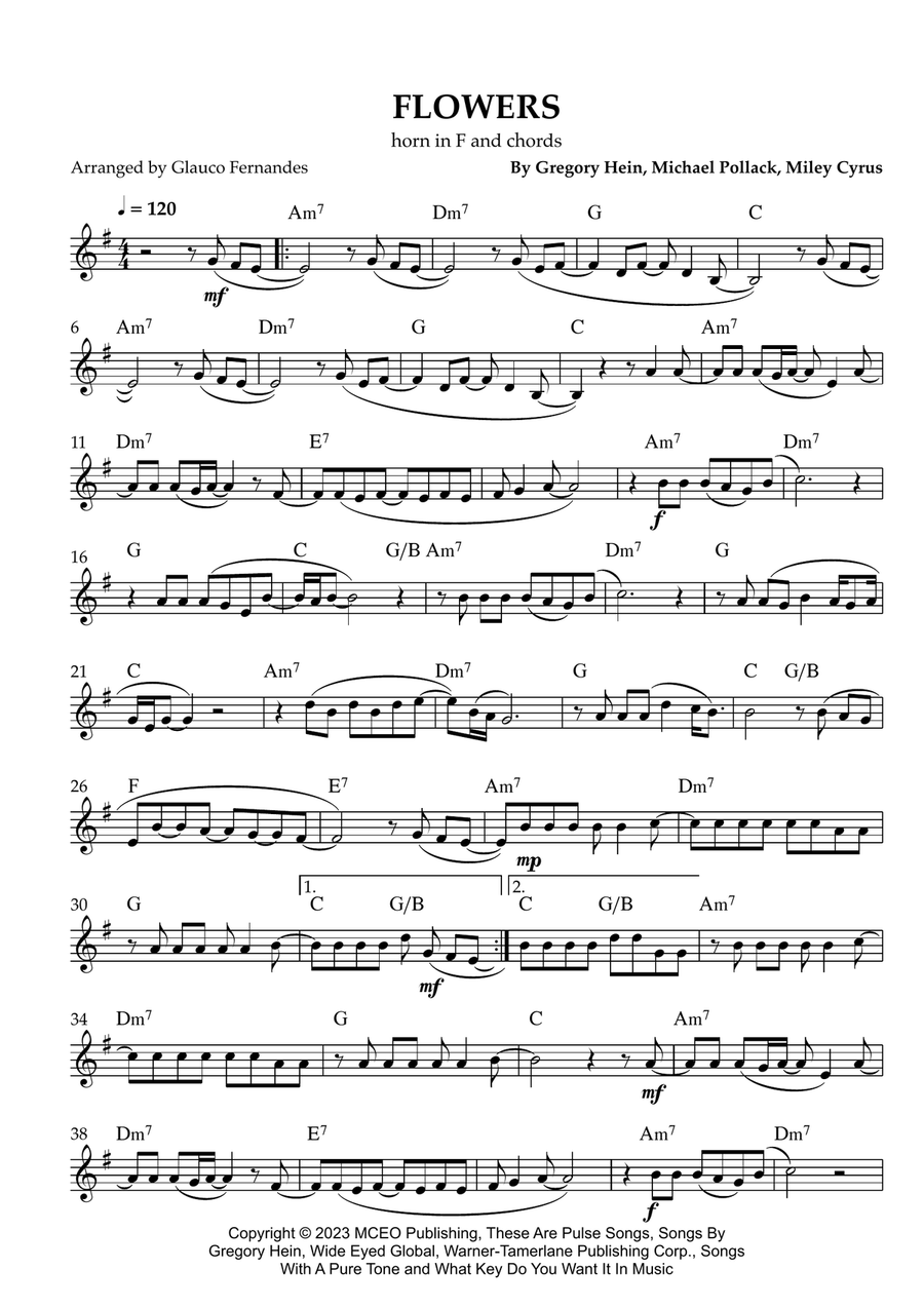 Flowers Horn Solo scores gallery preview page 1