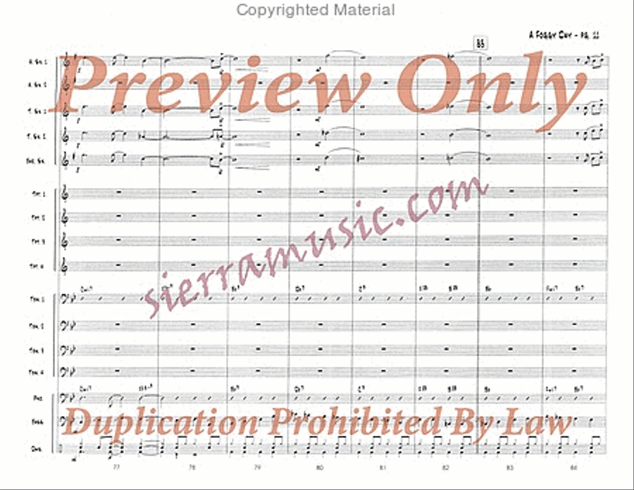 A Foggy Day A Foggy Day Big Band scores gallery preview page 12