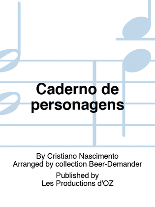 Book cover for Caderno de personagens