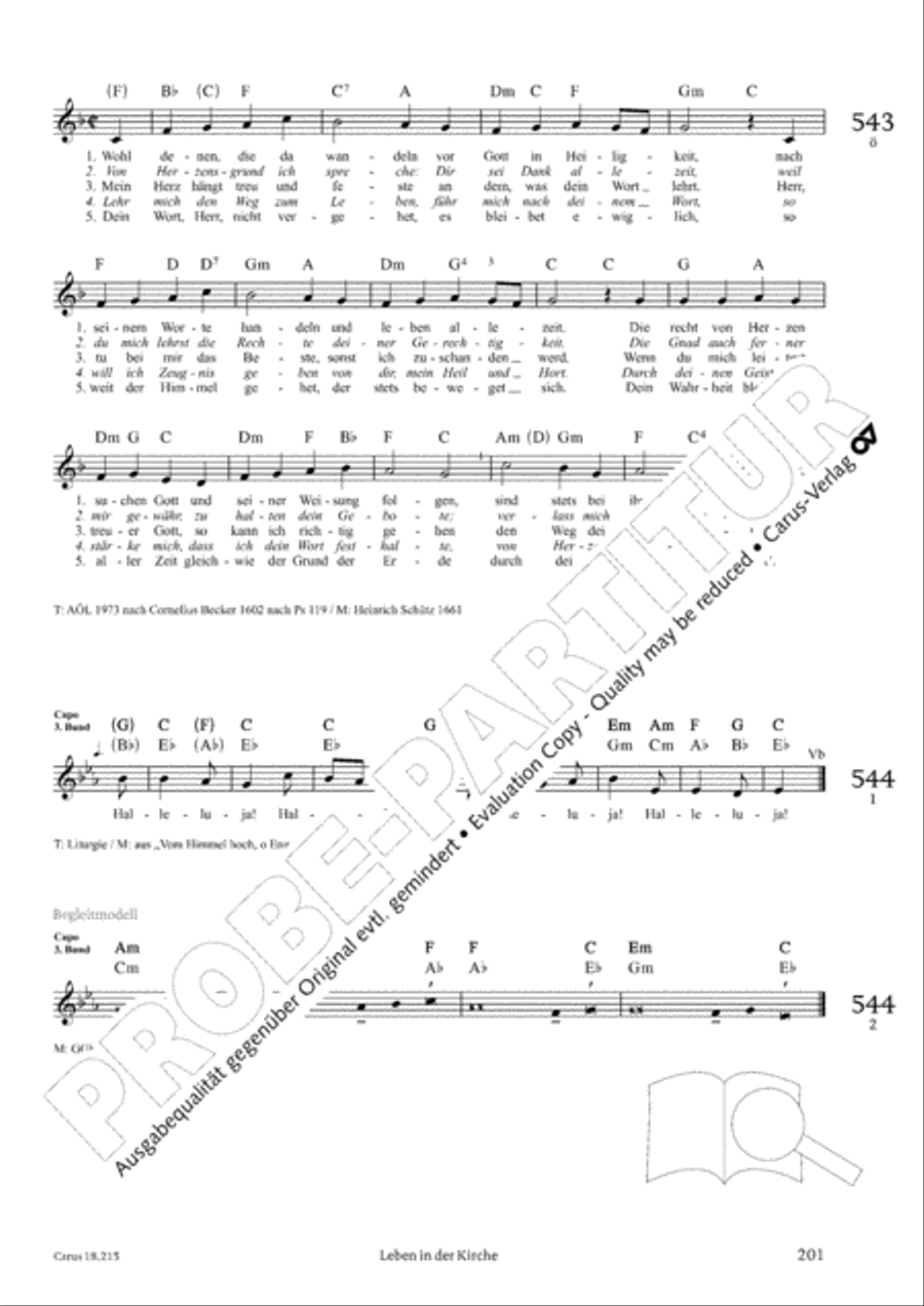 Gitarrenbuch zum Gotteslob Guitar scores gallery preview page 185