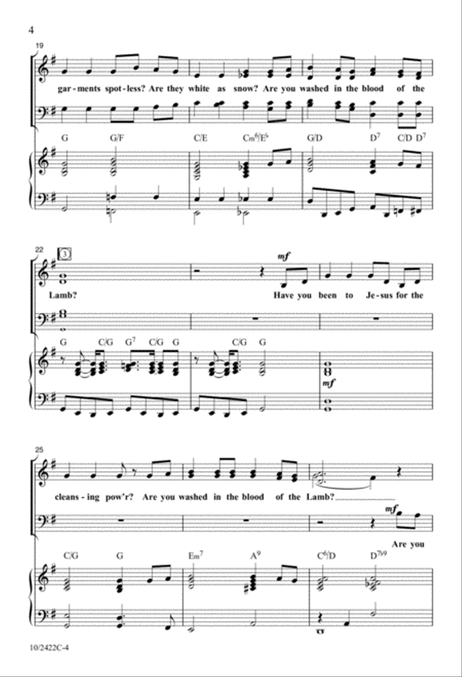 Washed in the Blood 4-Part scores gallery preview page 4