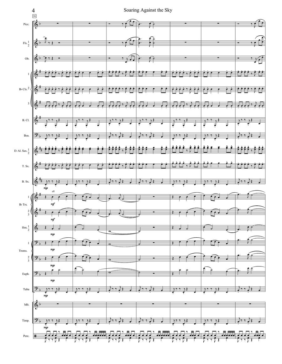 Soaring Against the Sky Concert Band scores gallery preview page 6