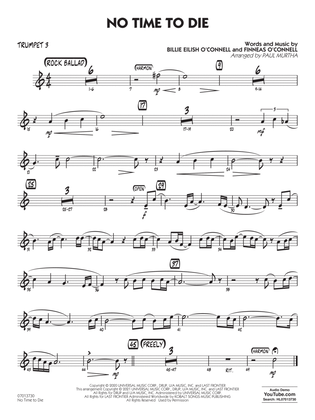 Book cover for No Time to Die (from No Time To Die) (arr. Paul Murtha) - Trumpet 3