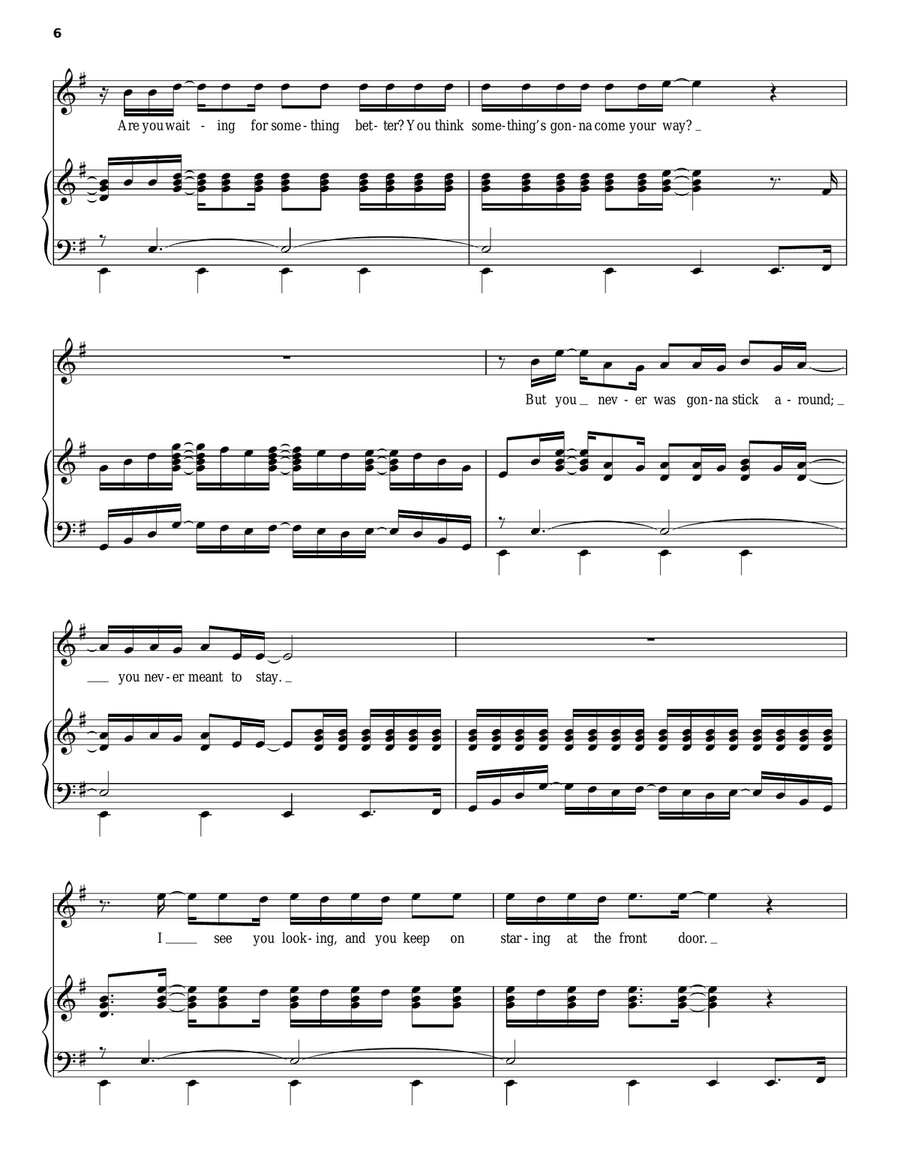 The Hand Is Quicker Piano, Vocal, Guitar scores gallery preview page 6