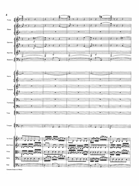 Concerto Grosso in D Minor: Score