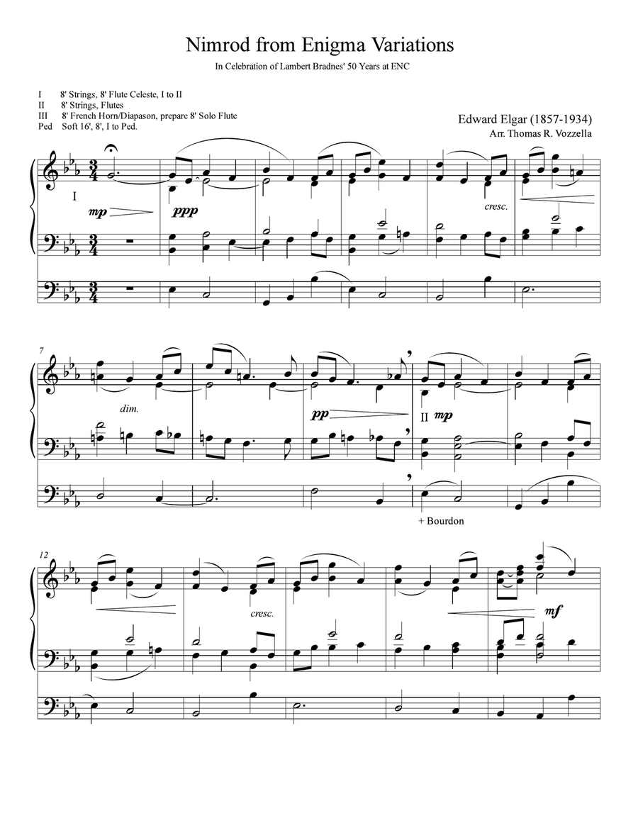 Nimrod from Enigma Variations (Organ Solo) Organ Solo scores gallery preview page 2