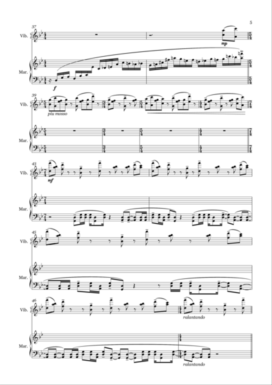 Intermezzo I - Score & Parts Marimba scores gallery preview page 5
