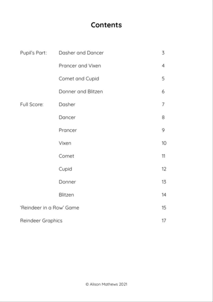 Little Reindeer in a Row! Piano Method scores gallery preview page 3