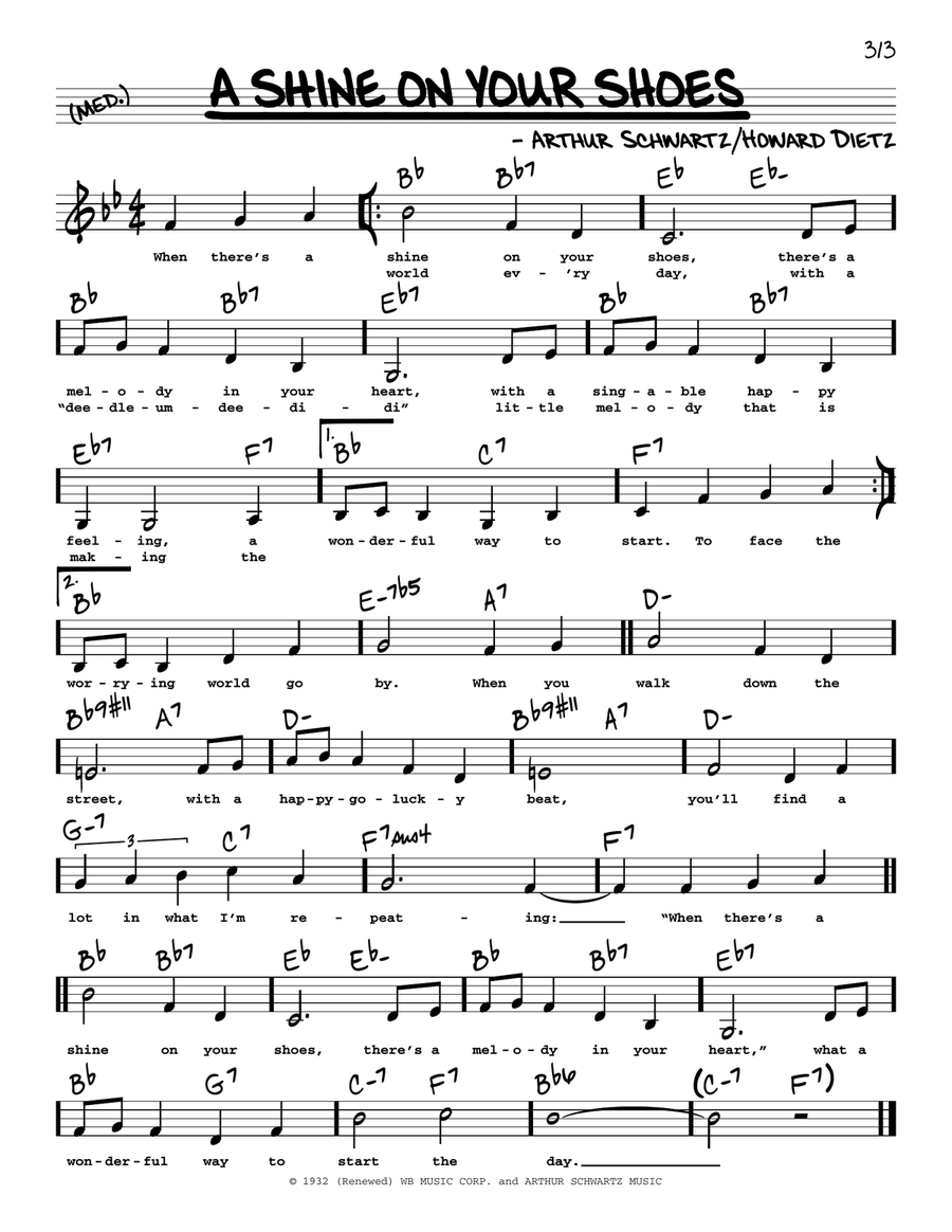 A Shine On Your Shoes (Low Voice) Low Voice scores gallery preview page 1