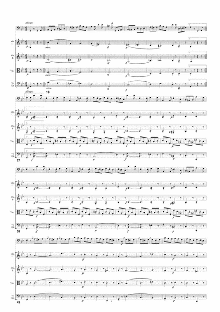 Tarantella by Giovanni Bottesini (1821-1889) arranged for solo double bass in orchestra tuning and s