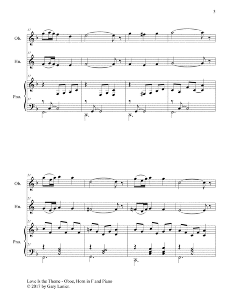 LOVE IS THE THEME (Trio – Oboe, Horn in F & Piano with Score/Part) image number null
