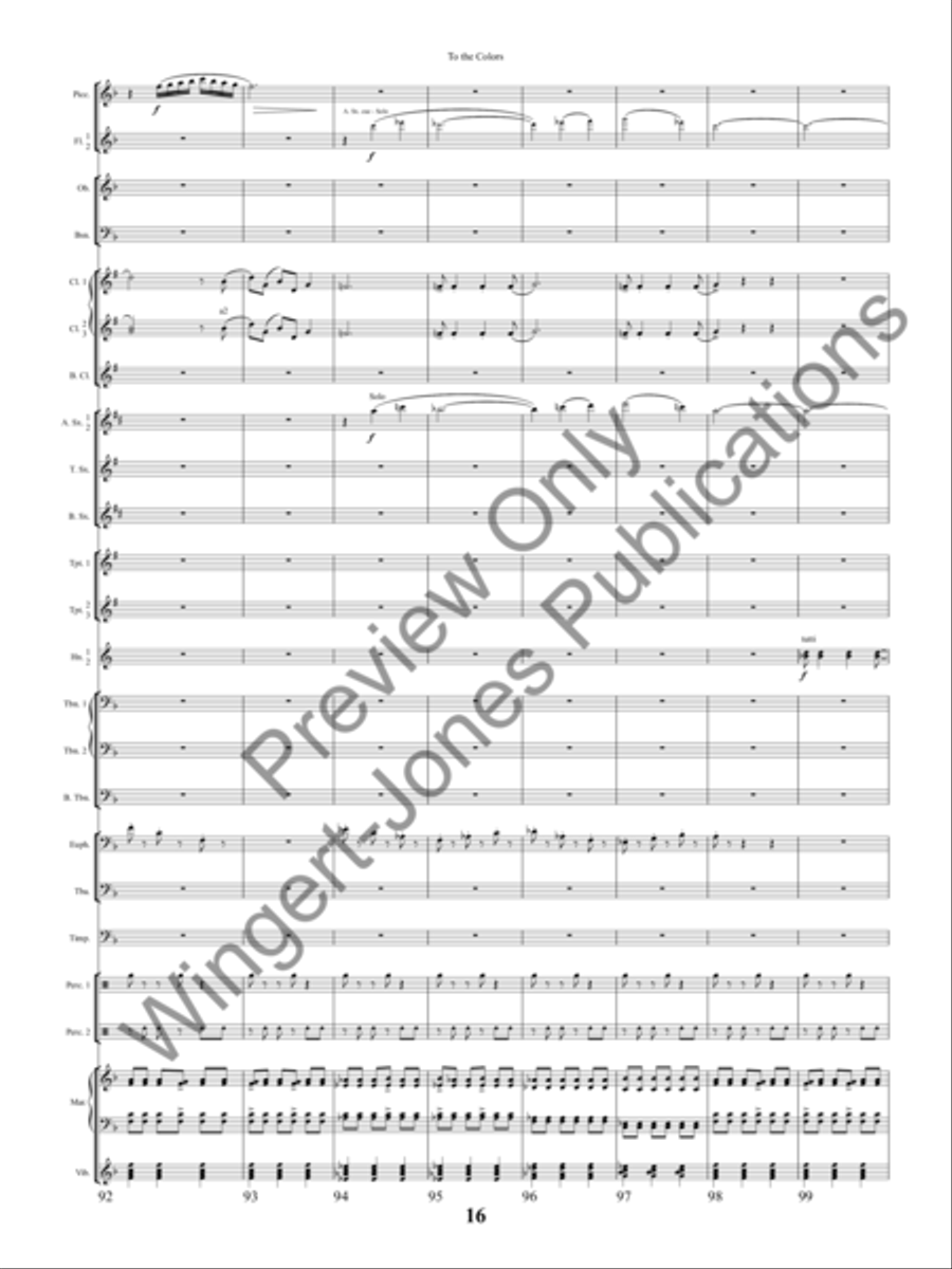To The Colors Concert Band scores gallery preview page 19
