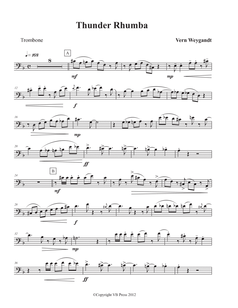 Thunder Rhumba Thunder Rhumba Piano scores gallery preview page 1