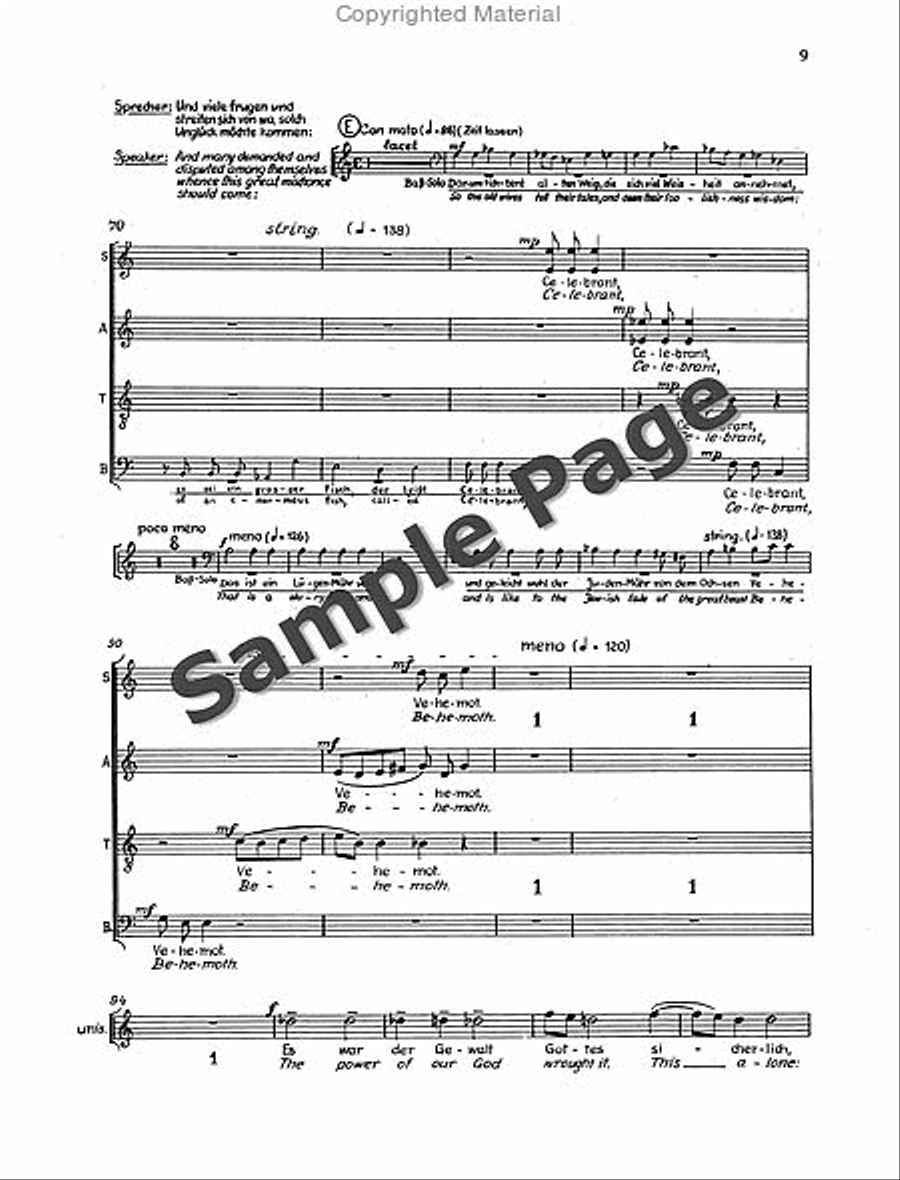 Der Tod Zu Basel Vocal Score 4-Part scores gallery preview page 12