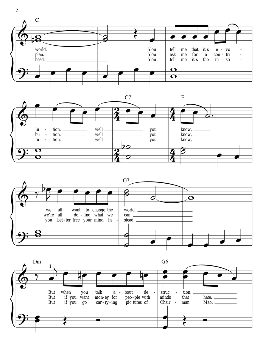 Revolution Easy Piano scores gallery preview page 2